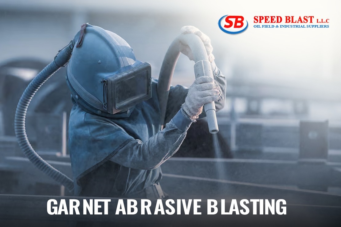 Garnet abrasive blasting